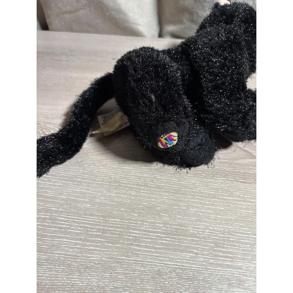Ganz Webkinz Black Cat Plush Stuffed Animal Retired HM013 Shimmer Fur